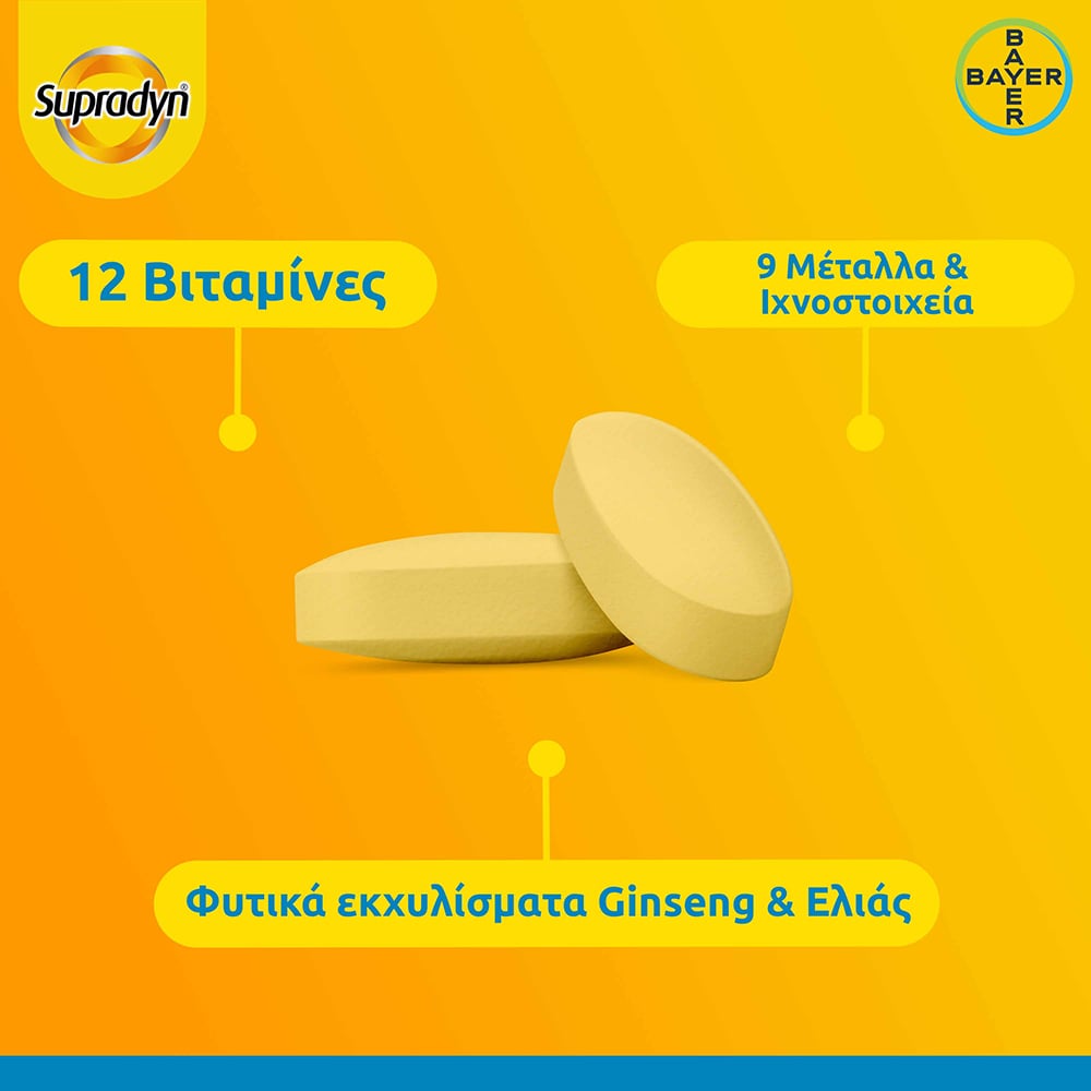 BAYER - SUPRADYN Vitality 50+ Πολυβιταμίνες με Ginseng - 30caps